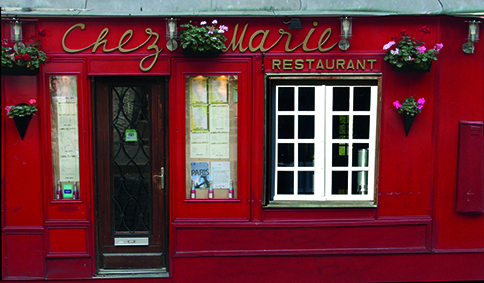 Banner "Chez Marie" 2,3 x 4 m